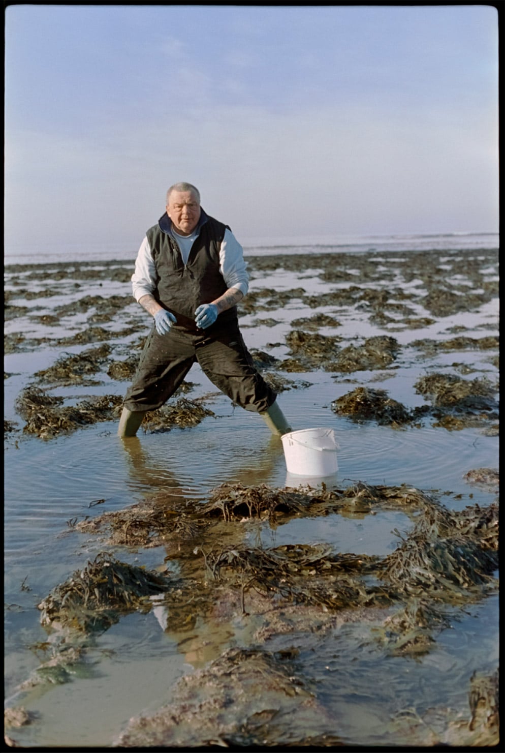man collecting winkles - bob winspear